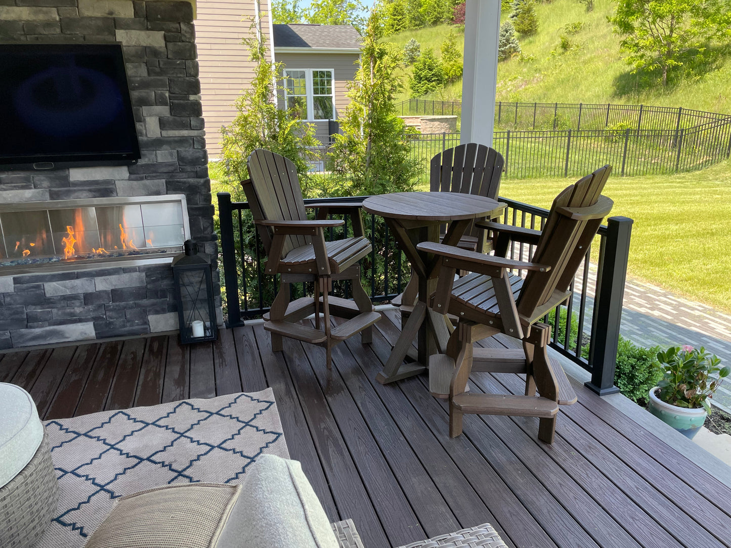 Round Outdoor Dining Table Pub Height