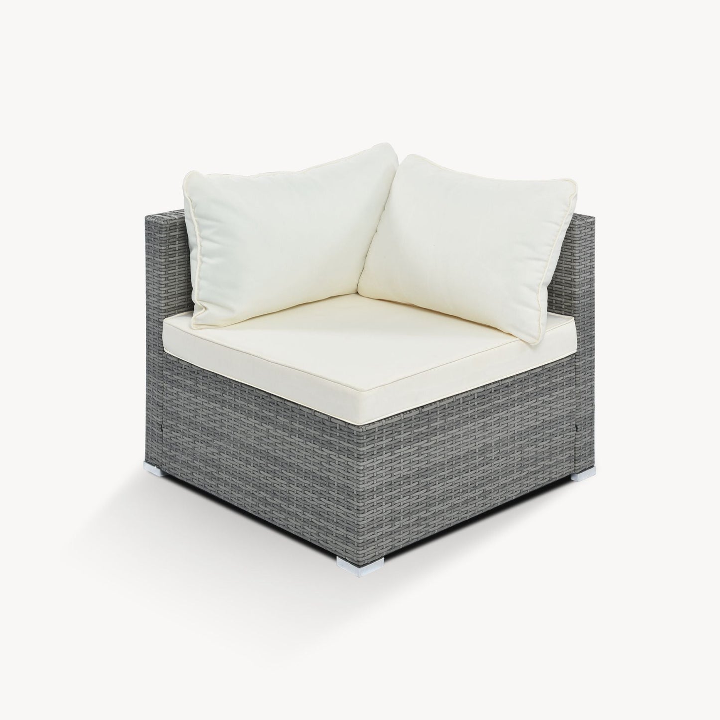 8-Pieces Outdoor Patio Furniture Sets; Garden Conversation Wicker Sofa Set; Single Sofa Combinable