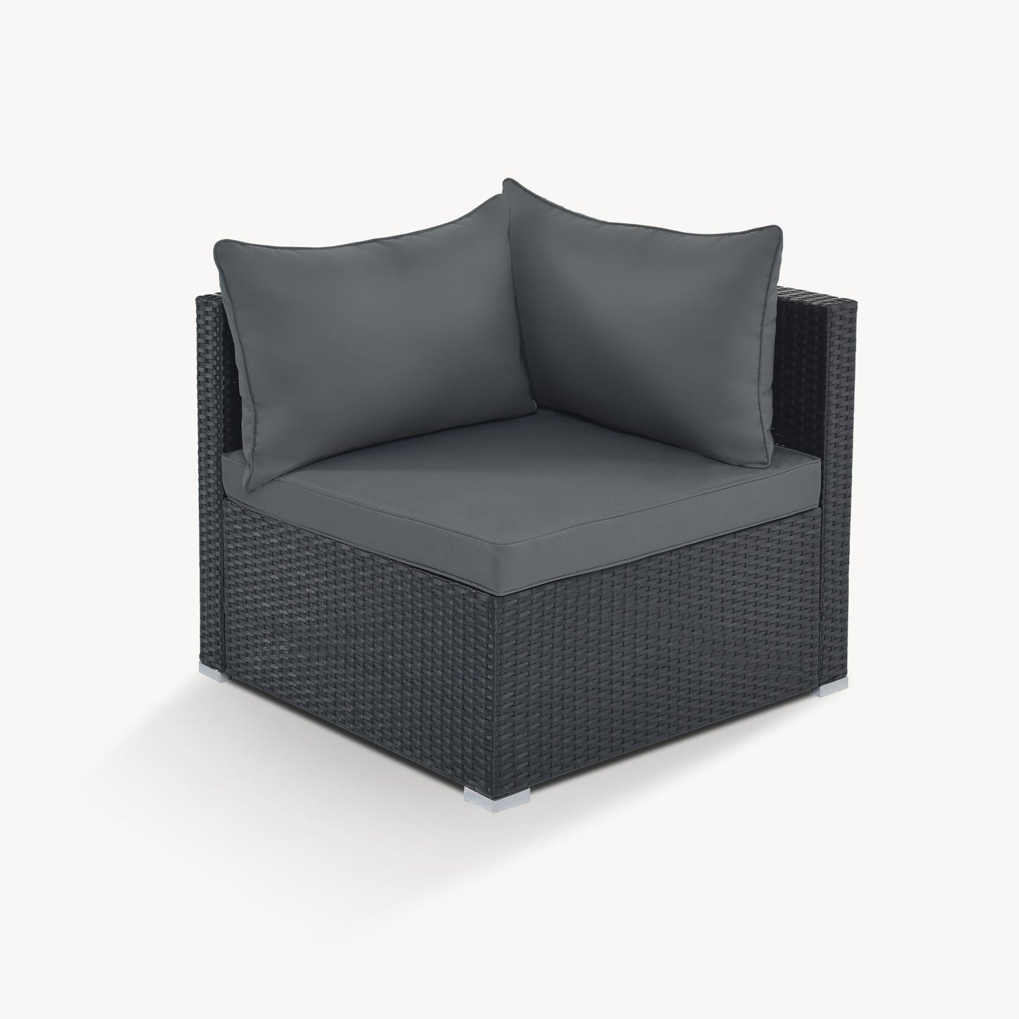8-Pieces Outdoor Patio Furniture Sets; Garden Conversation Wicker Sofa Set; Single Sofa Combinable