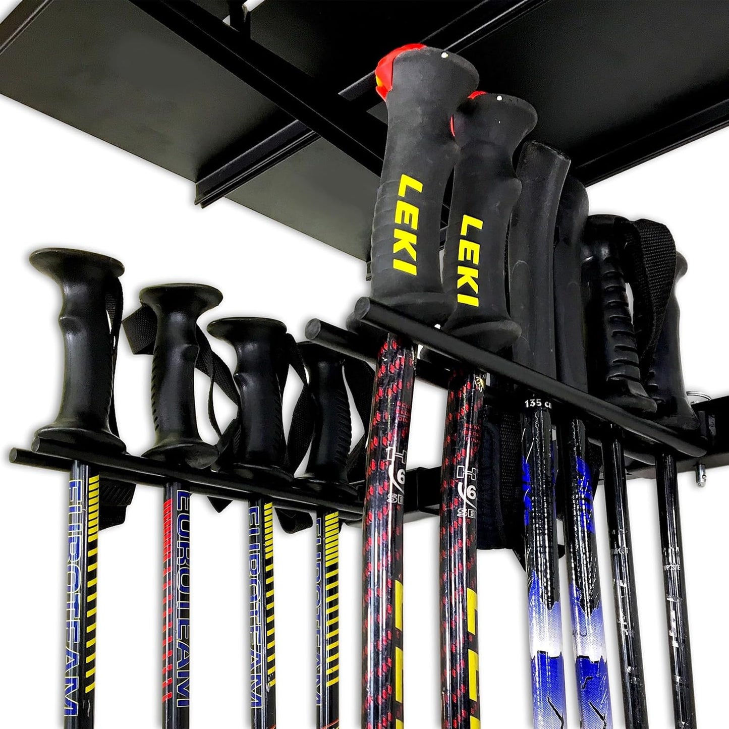 Solitude Ski Solid Shelf | Adjustable Wall Storage System | Holds 10 Pairs of Skis