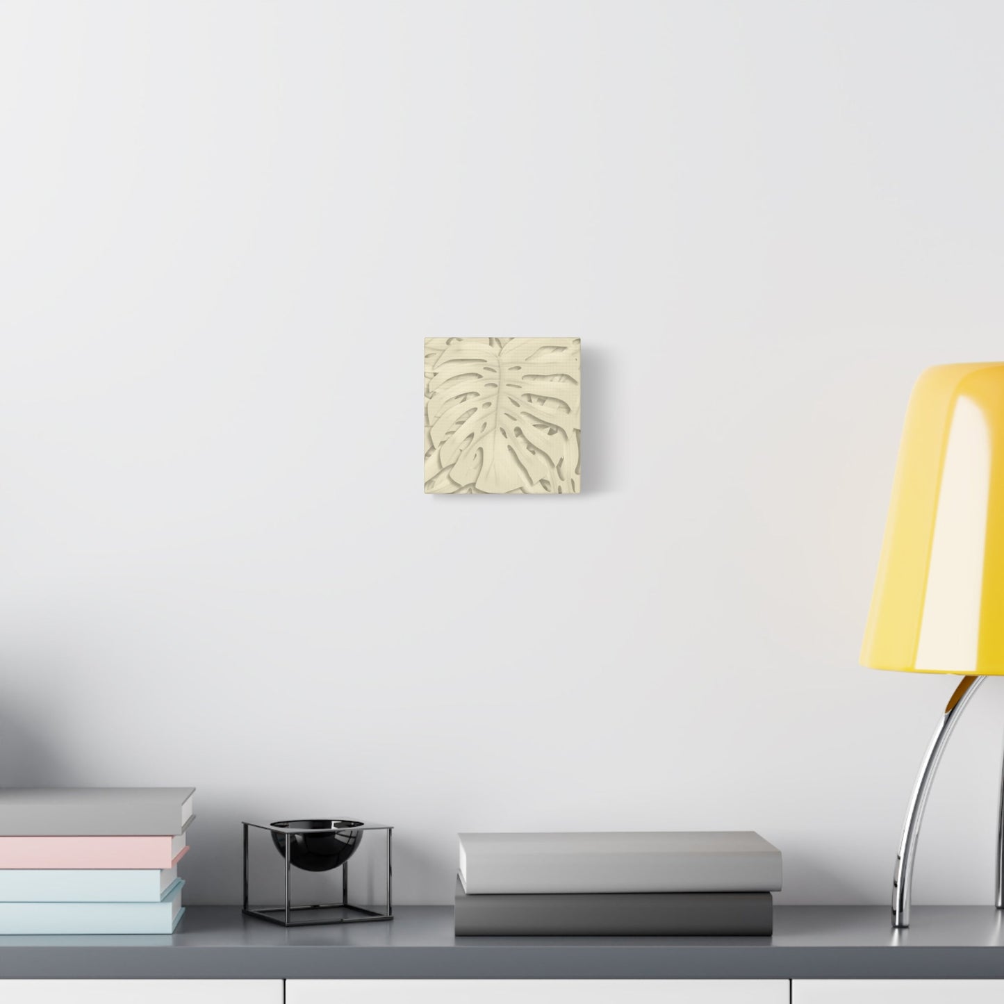 Beige Monstera Canvas Print – Botanical Wall Art