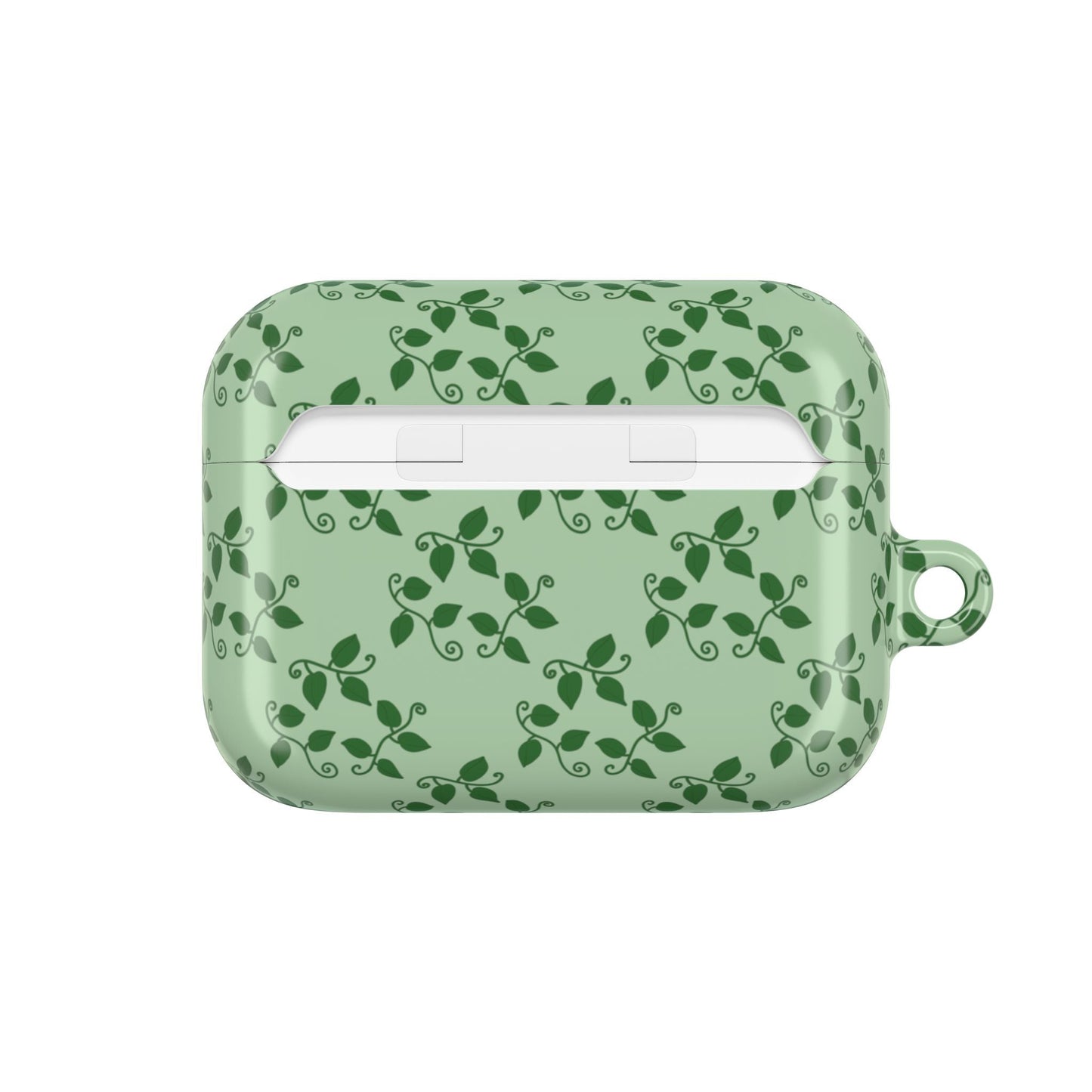 Pothos Pattern Earbud Case – Slim Protective Cover With Carabiner