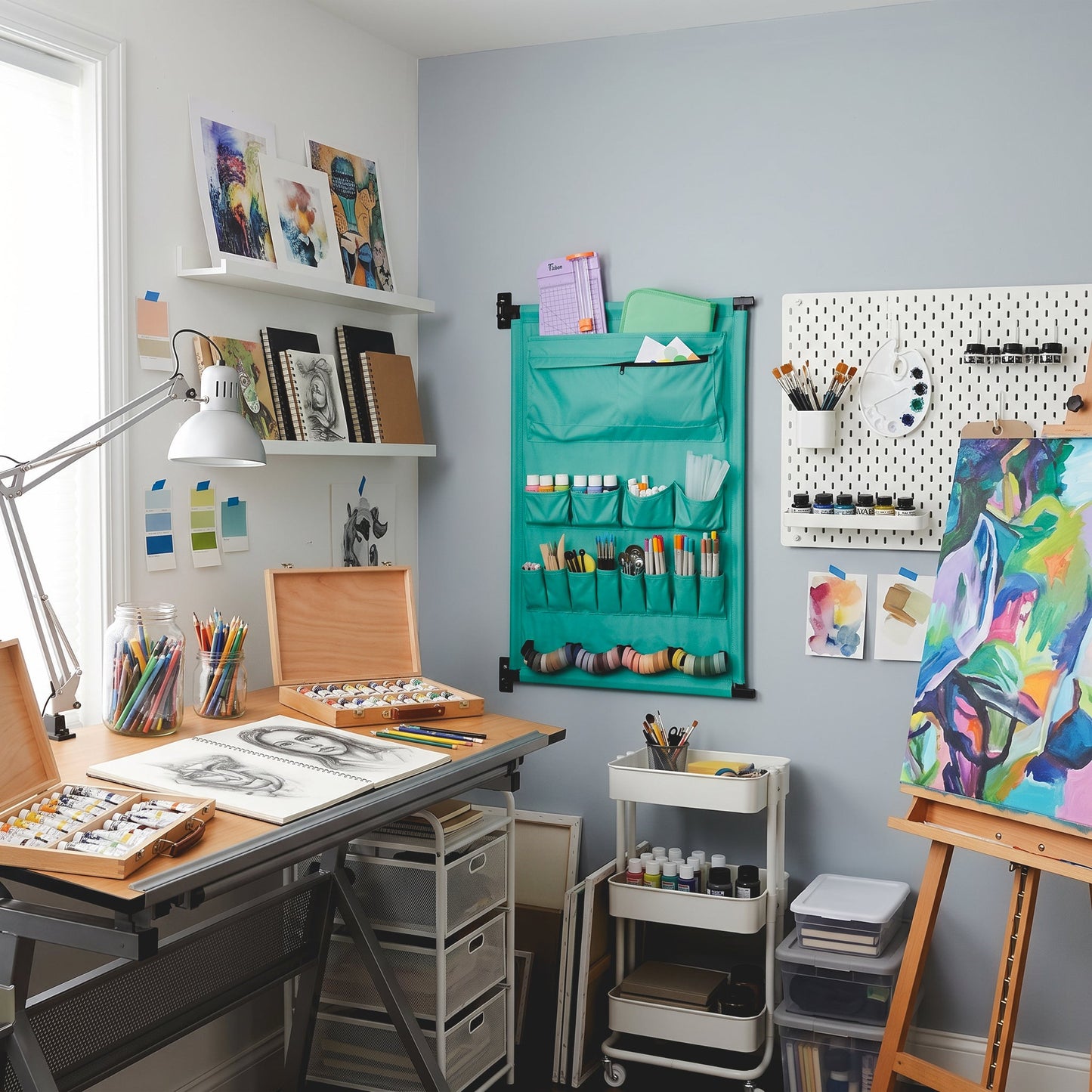 Pivot Panel Arts and Crafts Organizer