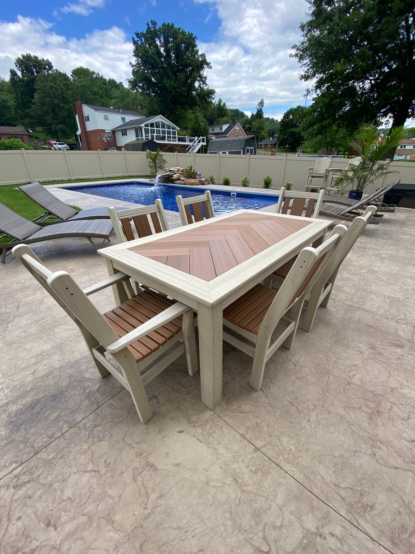 Post Leg Outdoor Dining Table