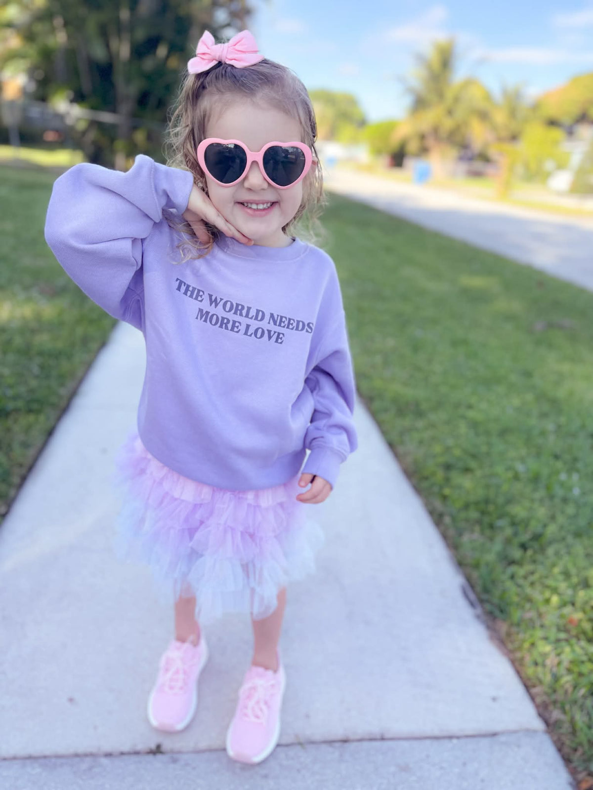 The World Needs More Love Toddler Crewneck Sweatshirt