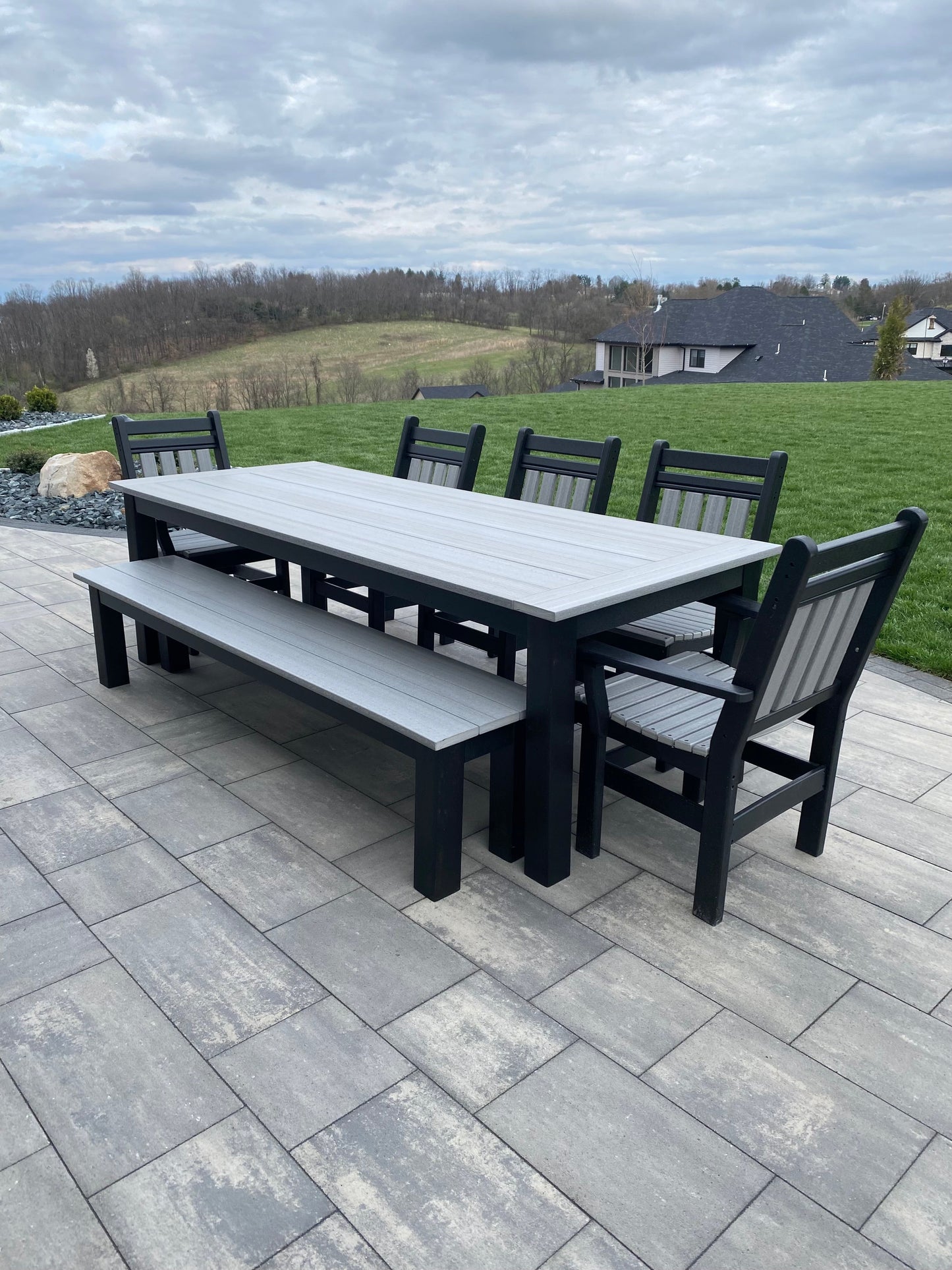 Post Leg Outdoor Dining Table