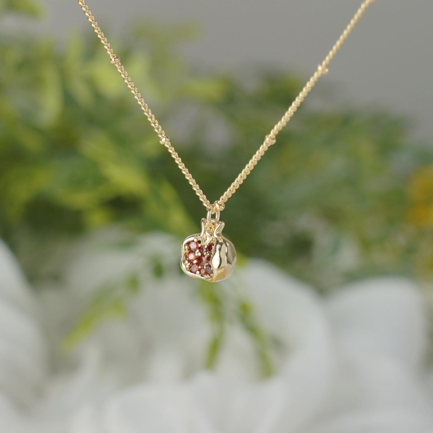 Golden Pomegranate Necklace