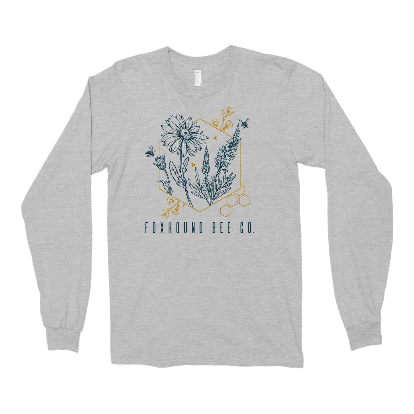 Abstract Flower Long Sleeve Tee Shirt