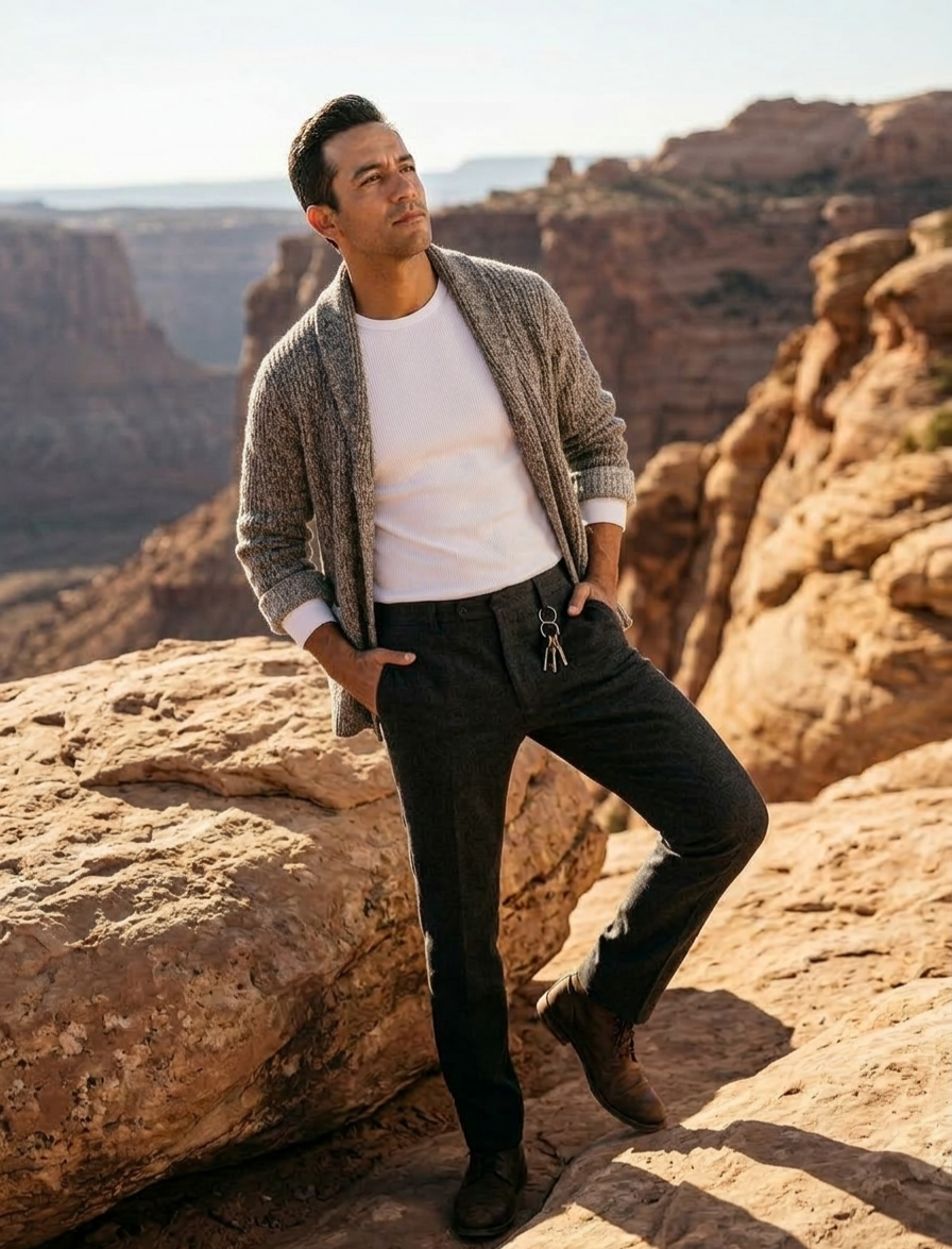 Angora and Wool | Long sleeve base layer shirt (Men's)
