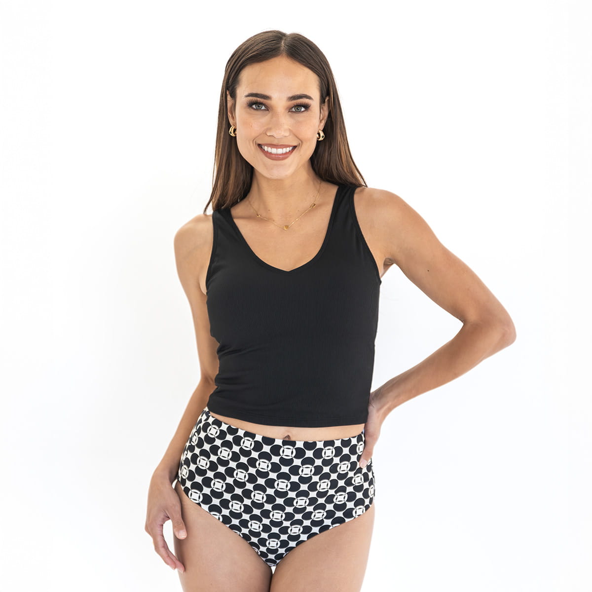 V Neck Tankini Top