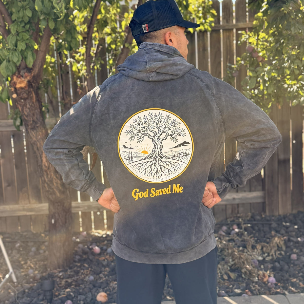 Olive Tree Hoodie: 100% ring-spun cotton