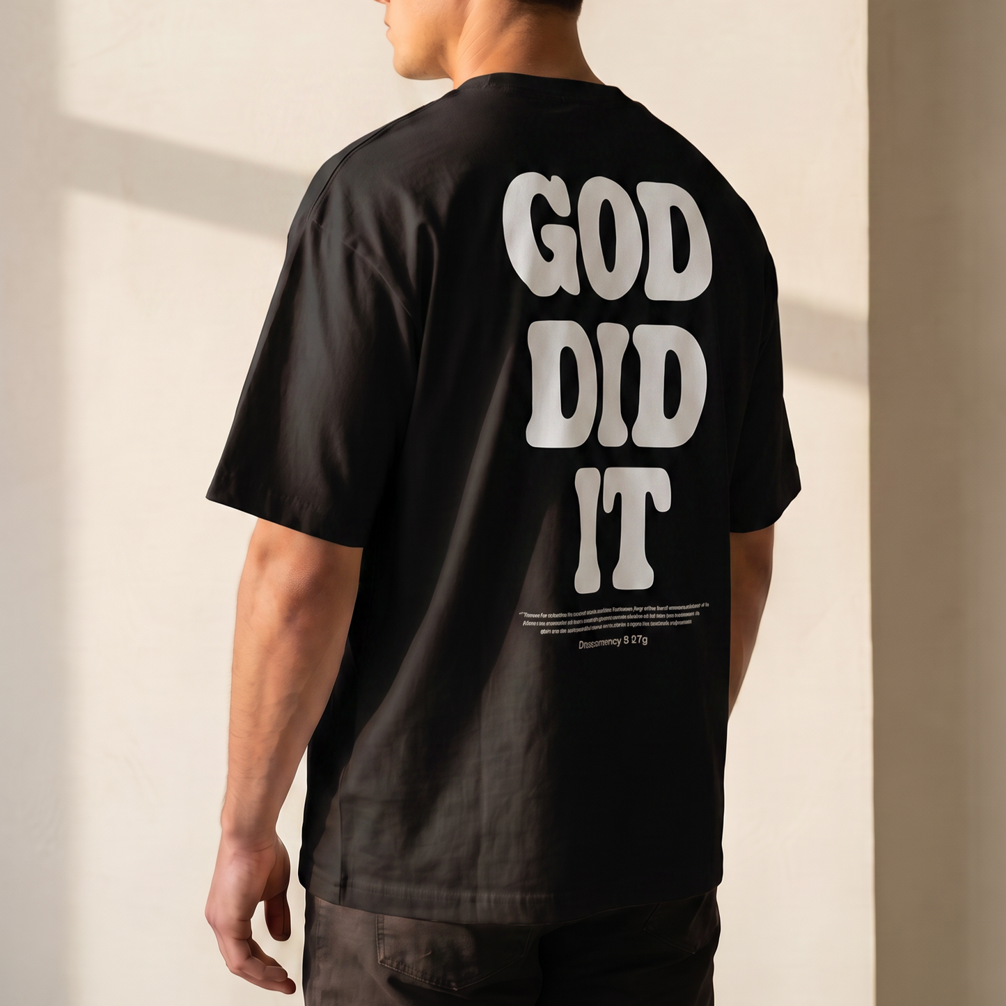 God Did It - Oversized Tee: 100% ring-spun cotton