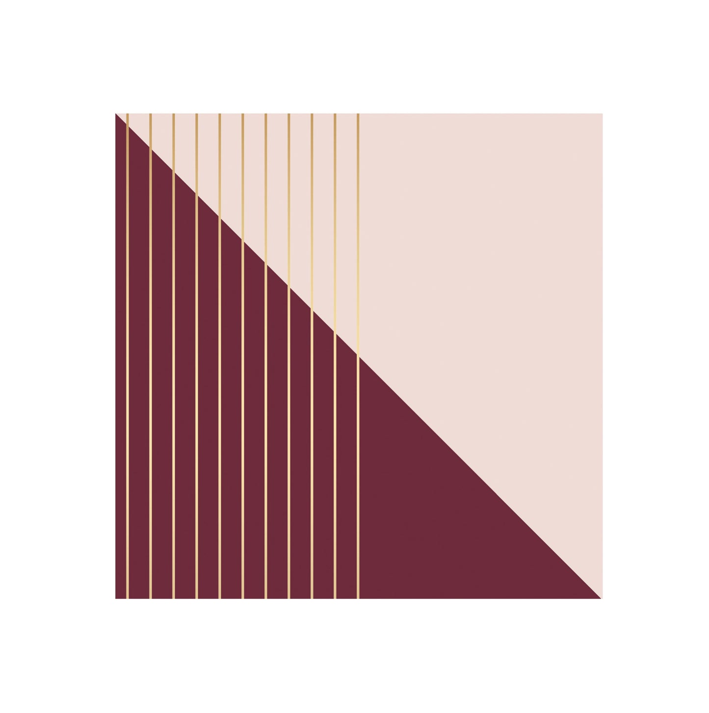 Bordeaux - Maroon Pink Colorblock Lunch Paper Napkins