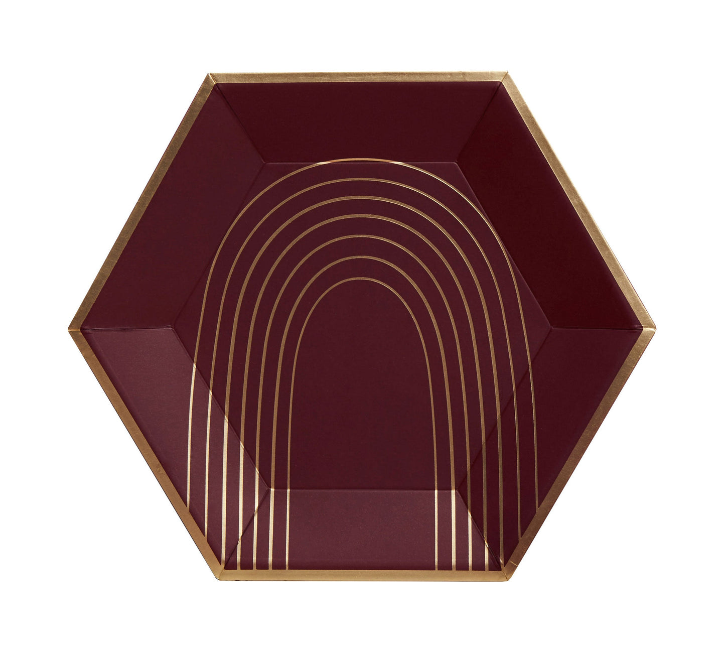 Bordeaux - Maroon Arch Large Paper Plates