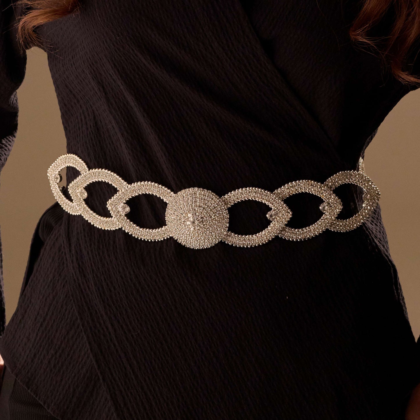 Elegant Silver Wedding Belt- Bridal Sash Belt, Jeweled Belt