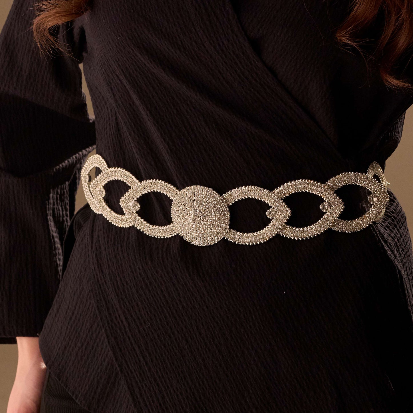 Elegant Silver Wedding Belt- Bridal Sash Belt, Jeweled Belt
