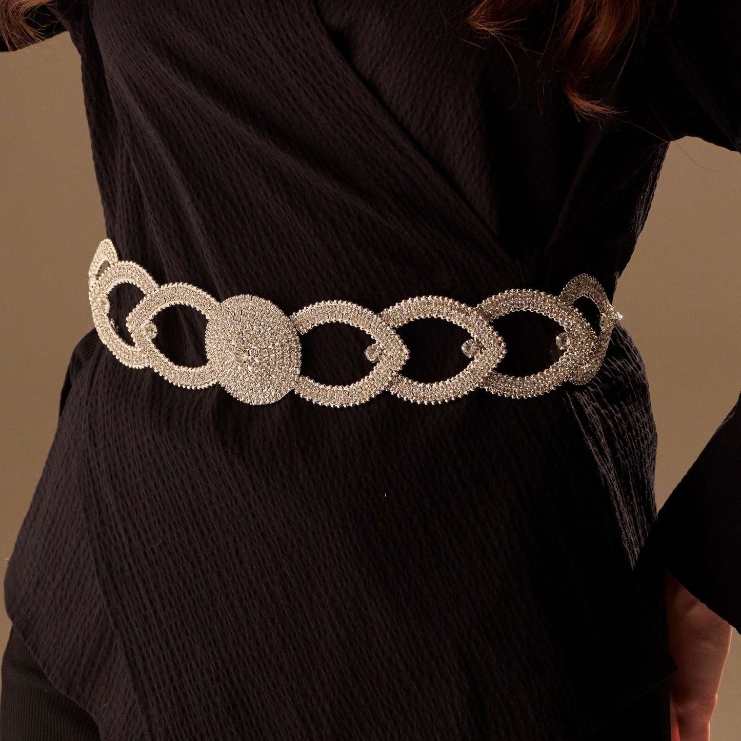 Elegant Silver Wedding Belt- Bridal Sash Belt, Jeweled Belt