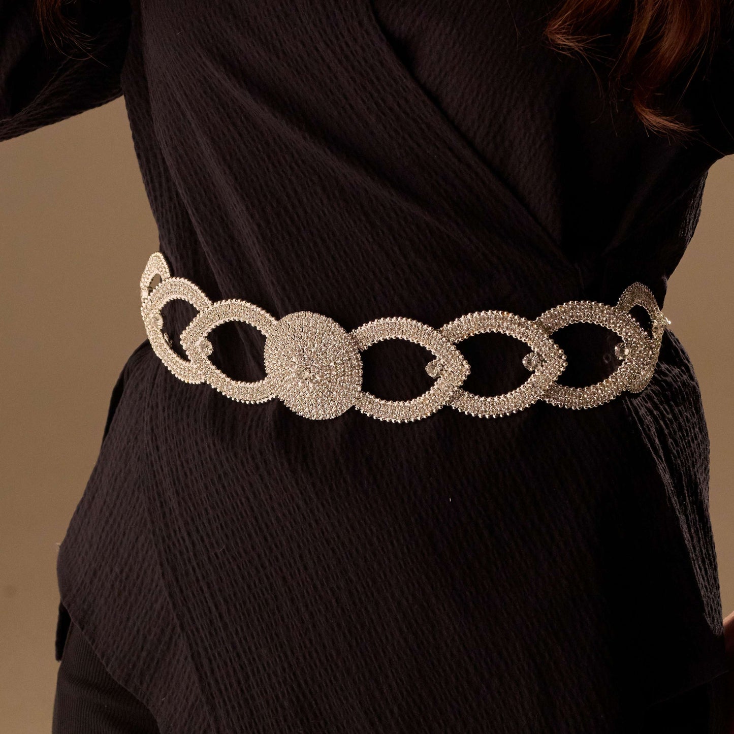Elegant Silver Wedding Belt- Bridal Sash Belt, Jeweled Belt
