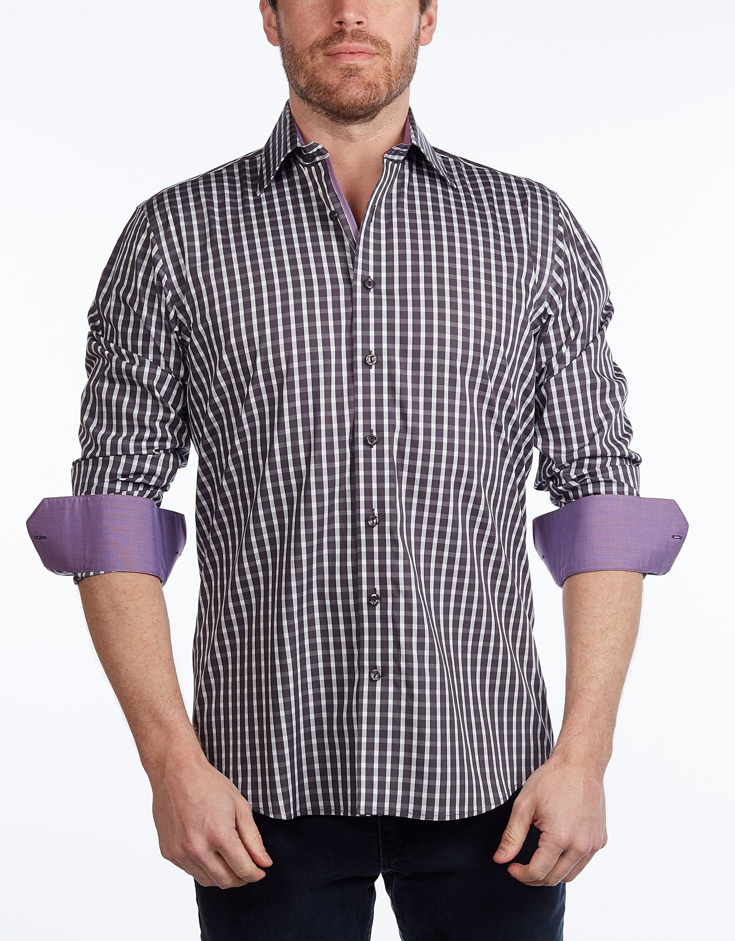 Button-Up Shirt // - Contemporary Fit - Contrast trimming - final sale - Size Small