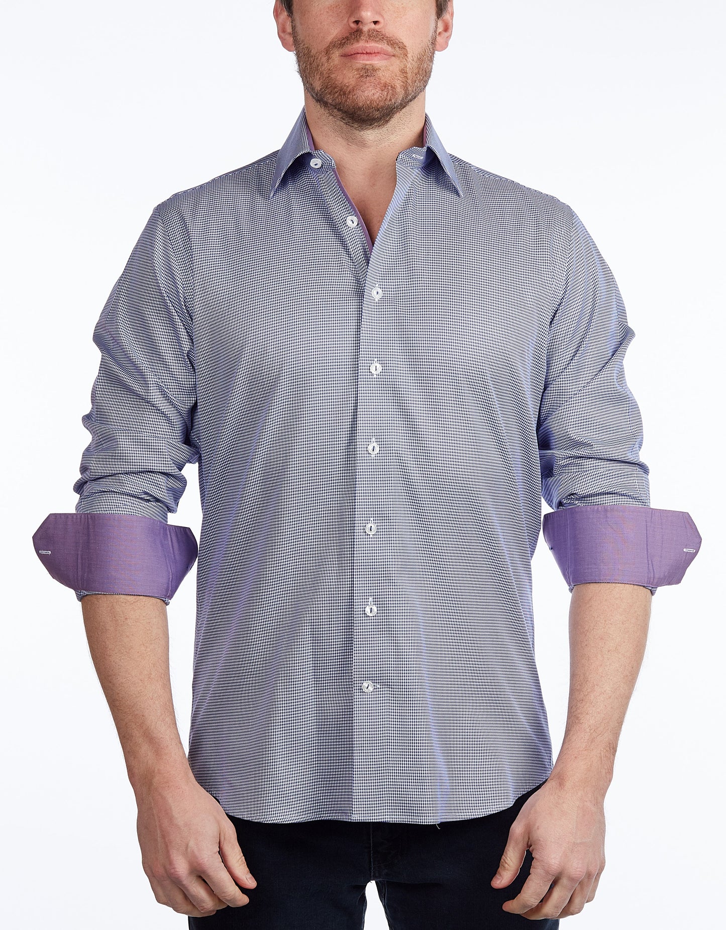 Button-Up Shirt // - Contemporary Fit - contrast trimming- final sale