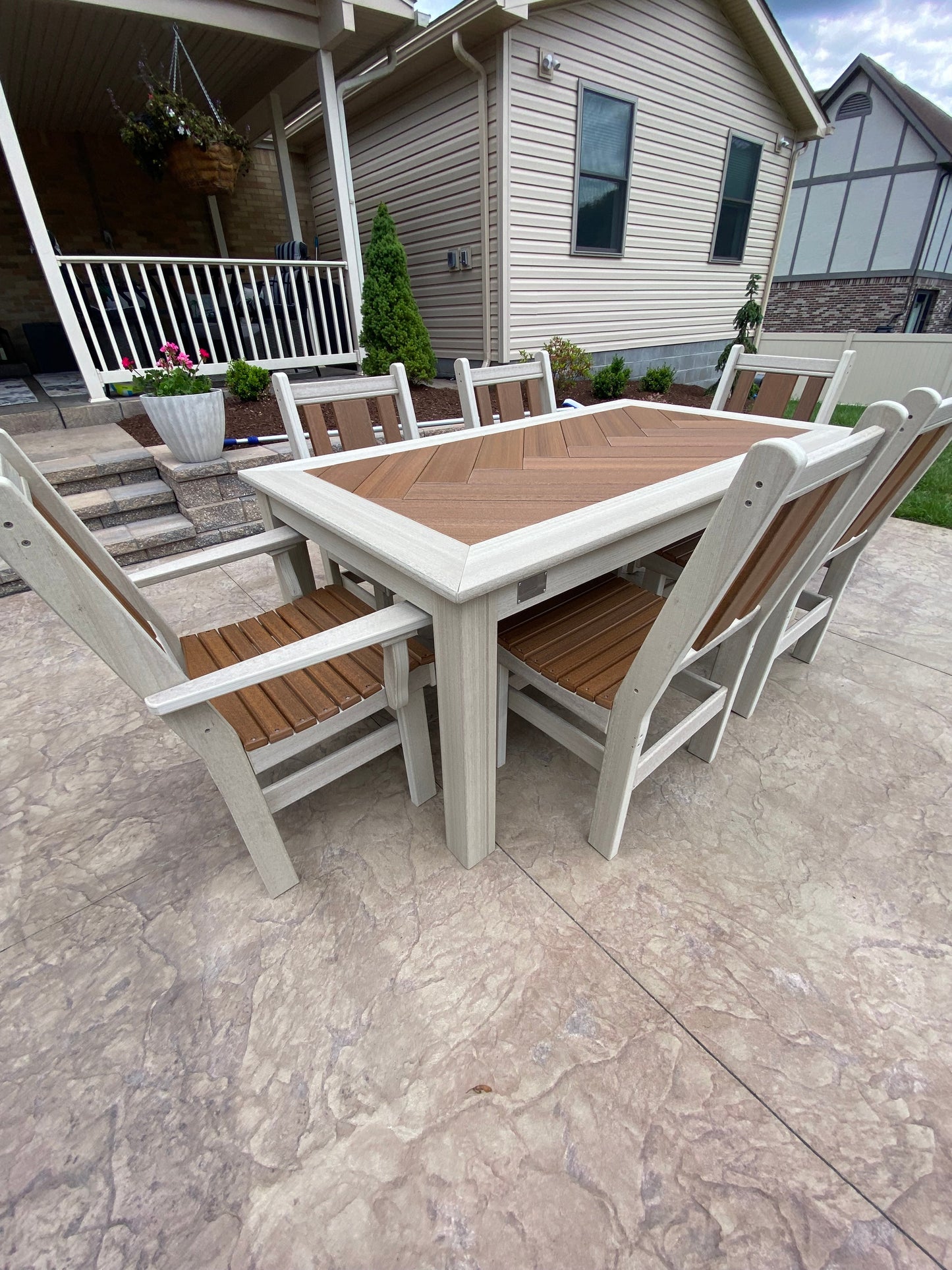 Post Leg Outdoor Dining Table