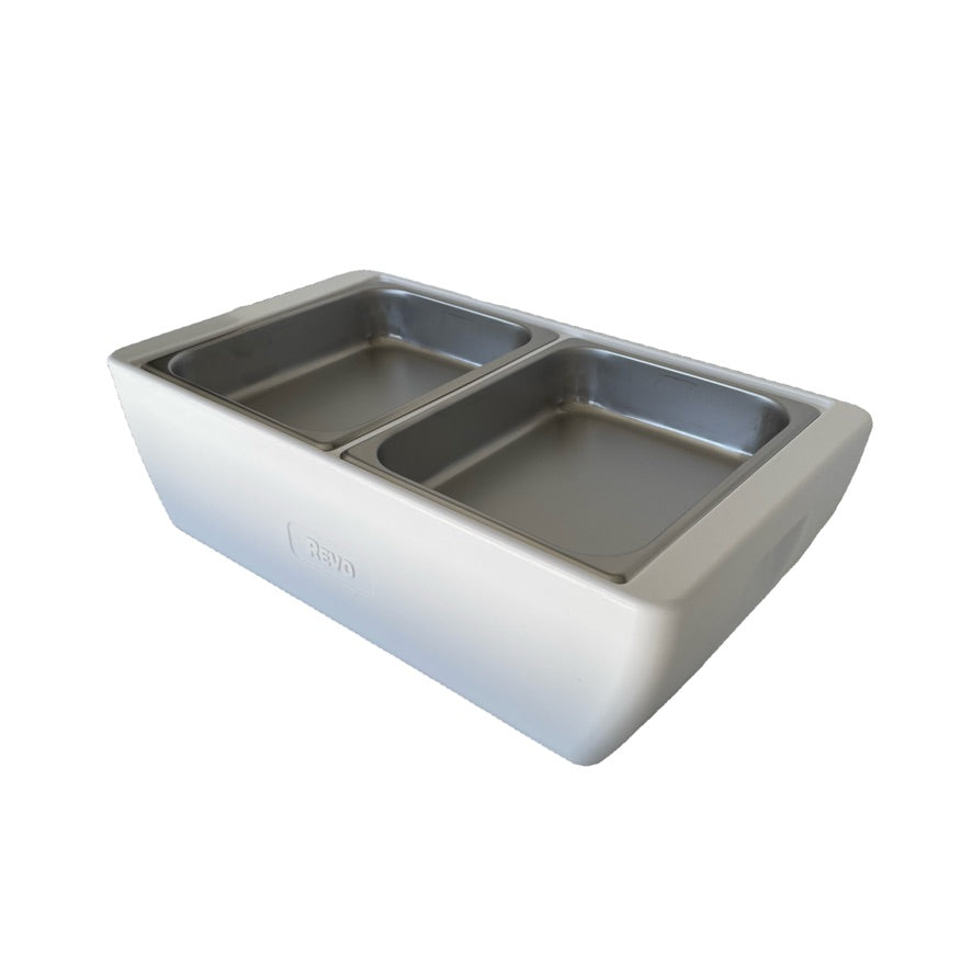 REVO HALF Size Pan Set | Stainless Steel 2.5" deep | Two 1/2 Size food pans