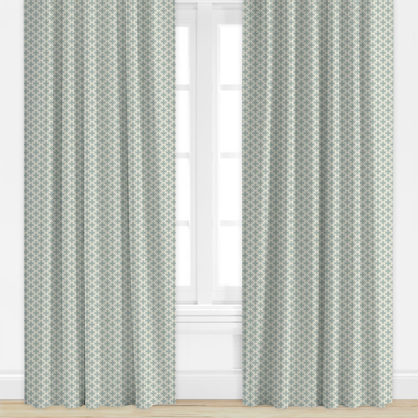 Annie in Tidal Blue Drapery Panel