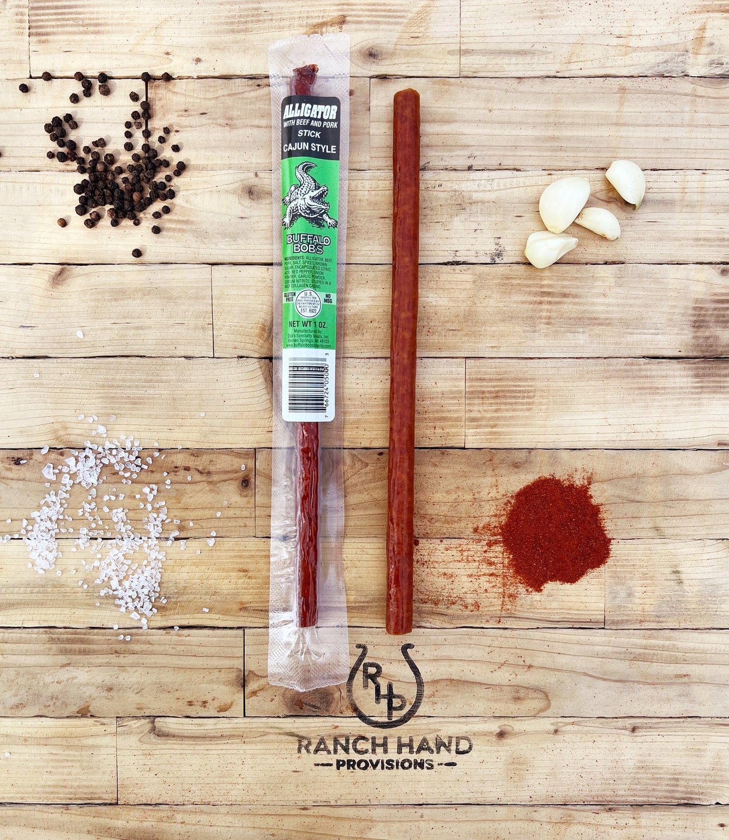 Alligator Beef Jerky Stick — Cajun Style