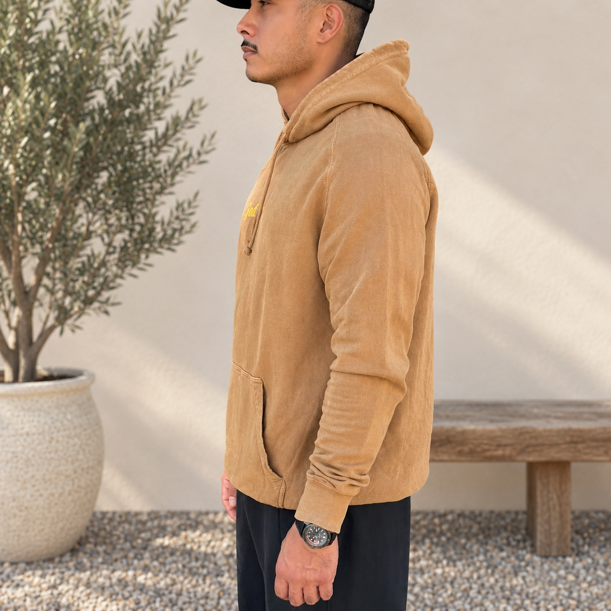 Olive Tree Hoodie: 100% ring-spun cotton