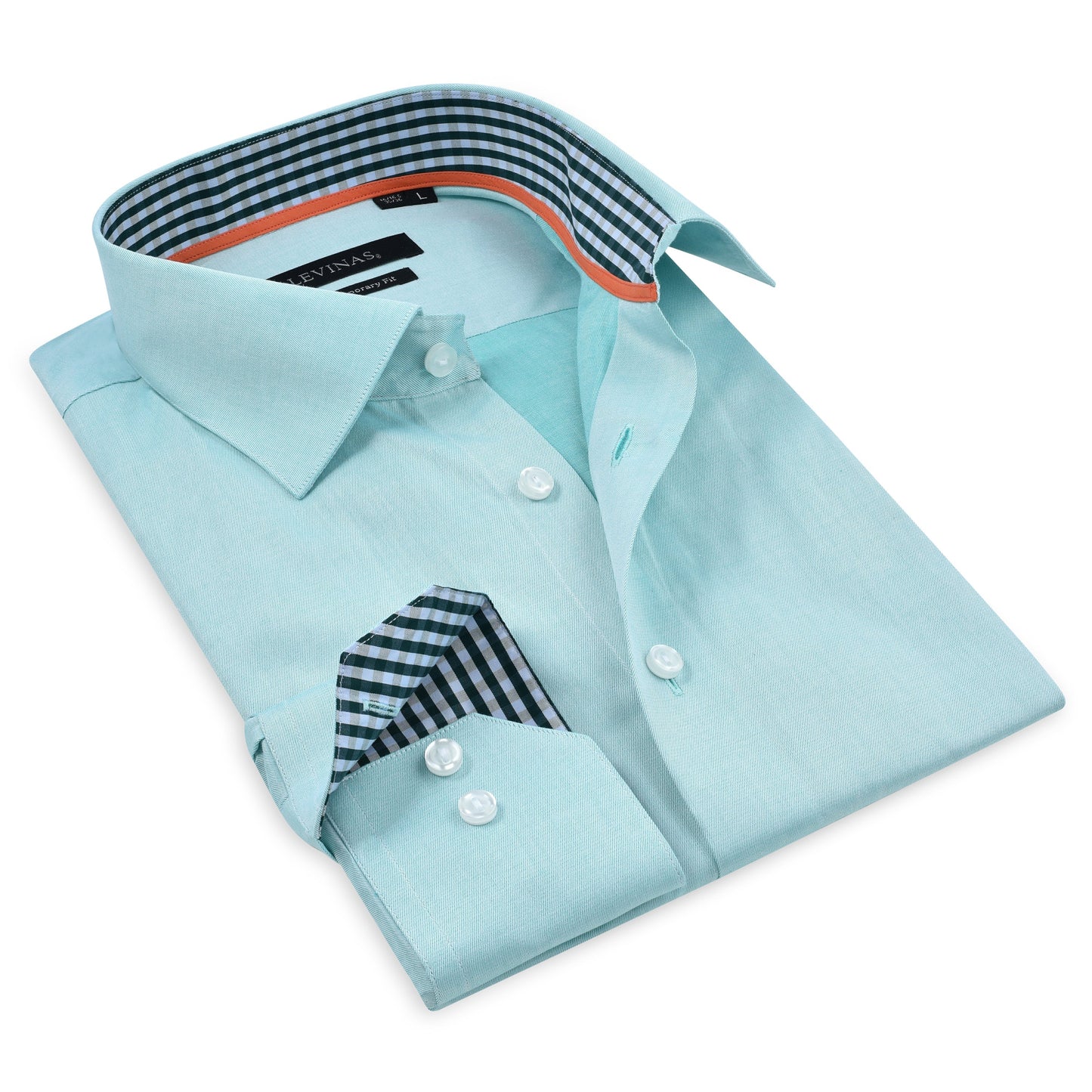 Contrast Collar Button-Up Shirt // Contemporary Fit - contrast trimming- final sale
