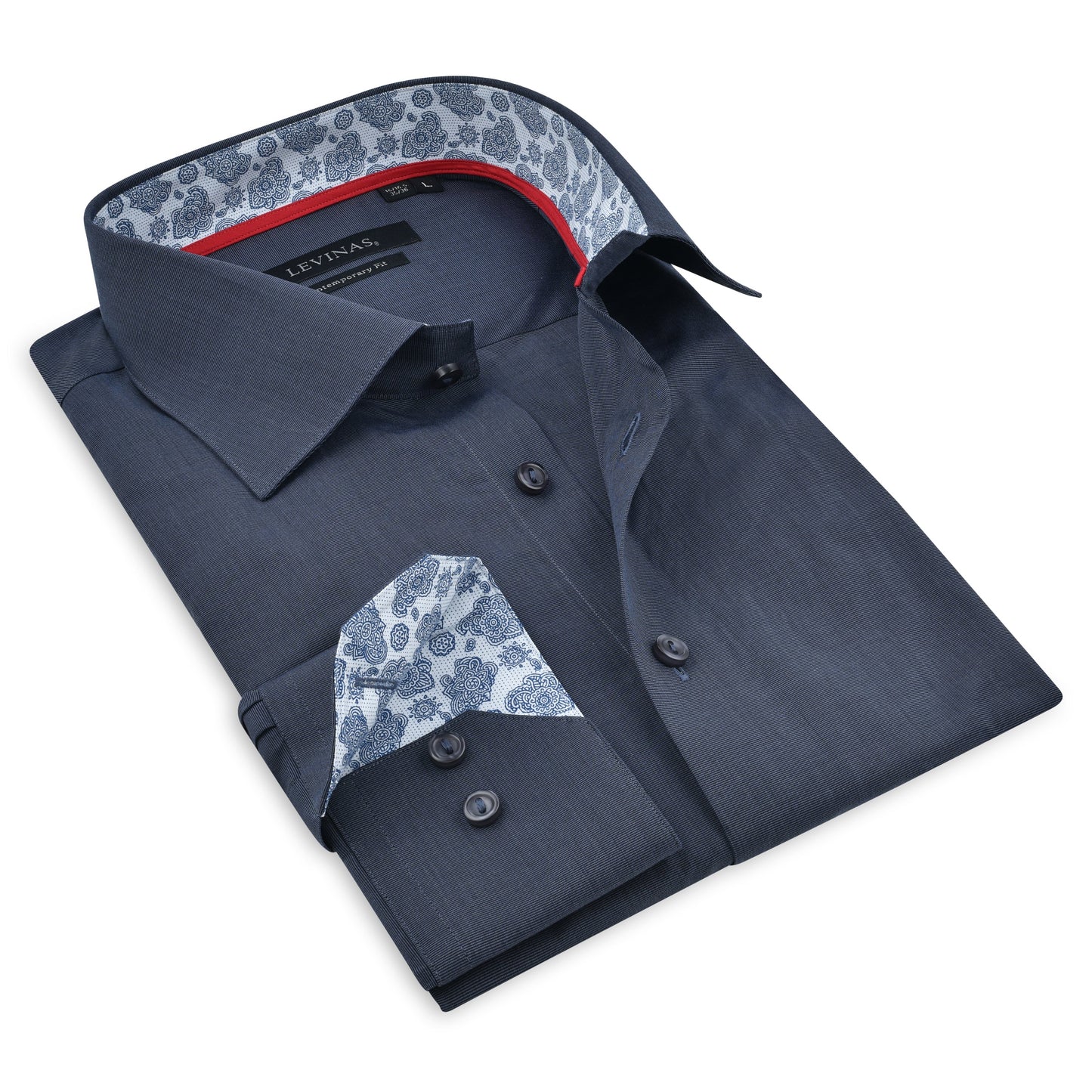 Contrast Collar Button-Up Shirt // Contemporary Fit - contrast trimming - final sale