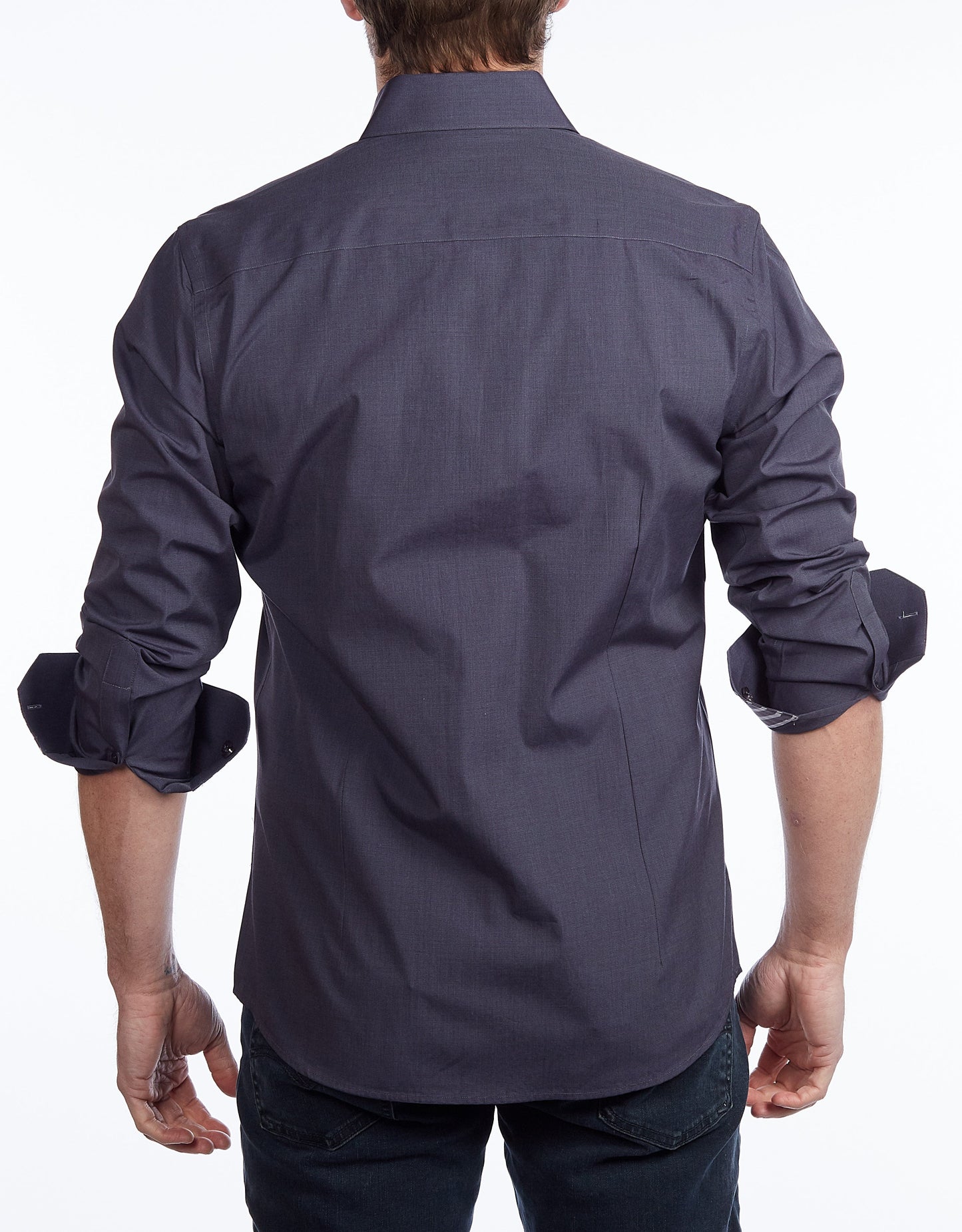 Contrast Collar Button-Up Shirt // Contemporary Fit - contrast trimming - final sale