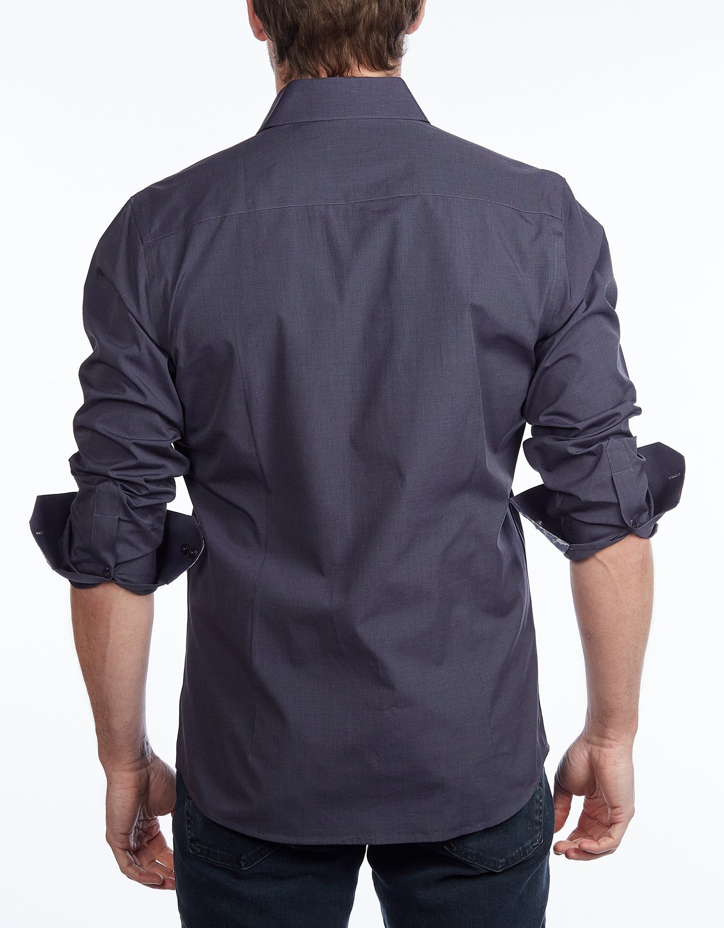 Contrast Collar Button-Up Shirt // Contemporary Fit - contrast trimming - final sale