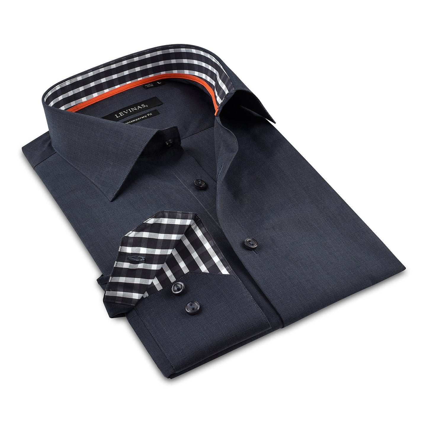 Contrast Collar Button-Up Shirt // Contemporary Fit - contrast trimming - final sale