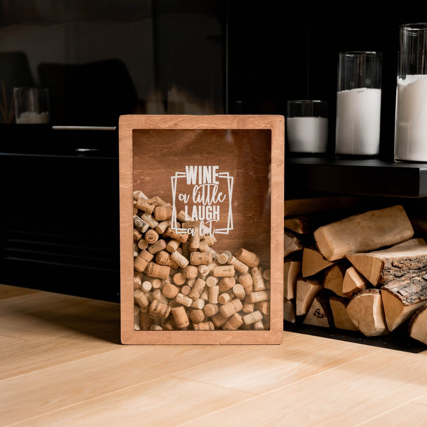 Wine Cork Box – Wine a Little, Laugh a Lot