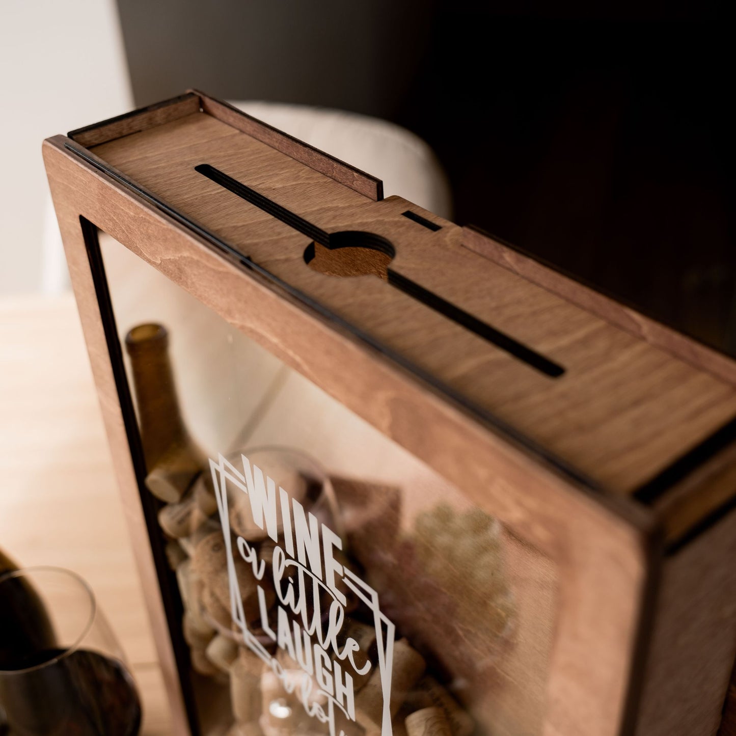 Wine Cork Box – Wine a Little, Laugh a Lot