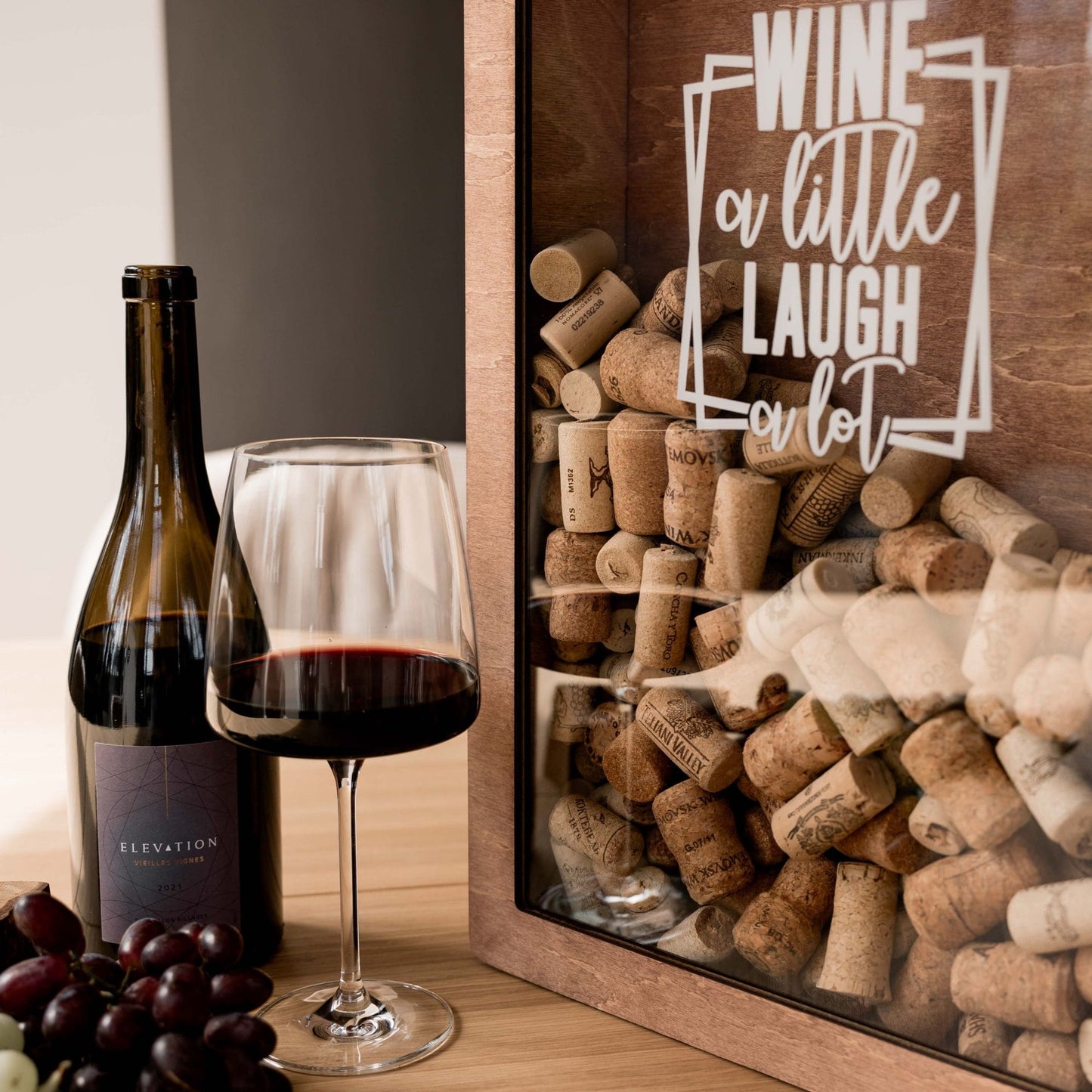 Wine Cork Box – Wine a Little, Laugh a Lot