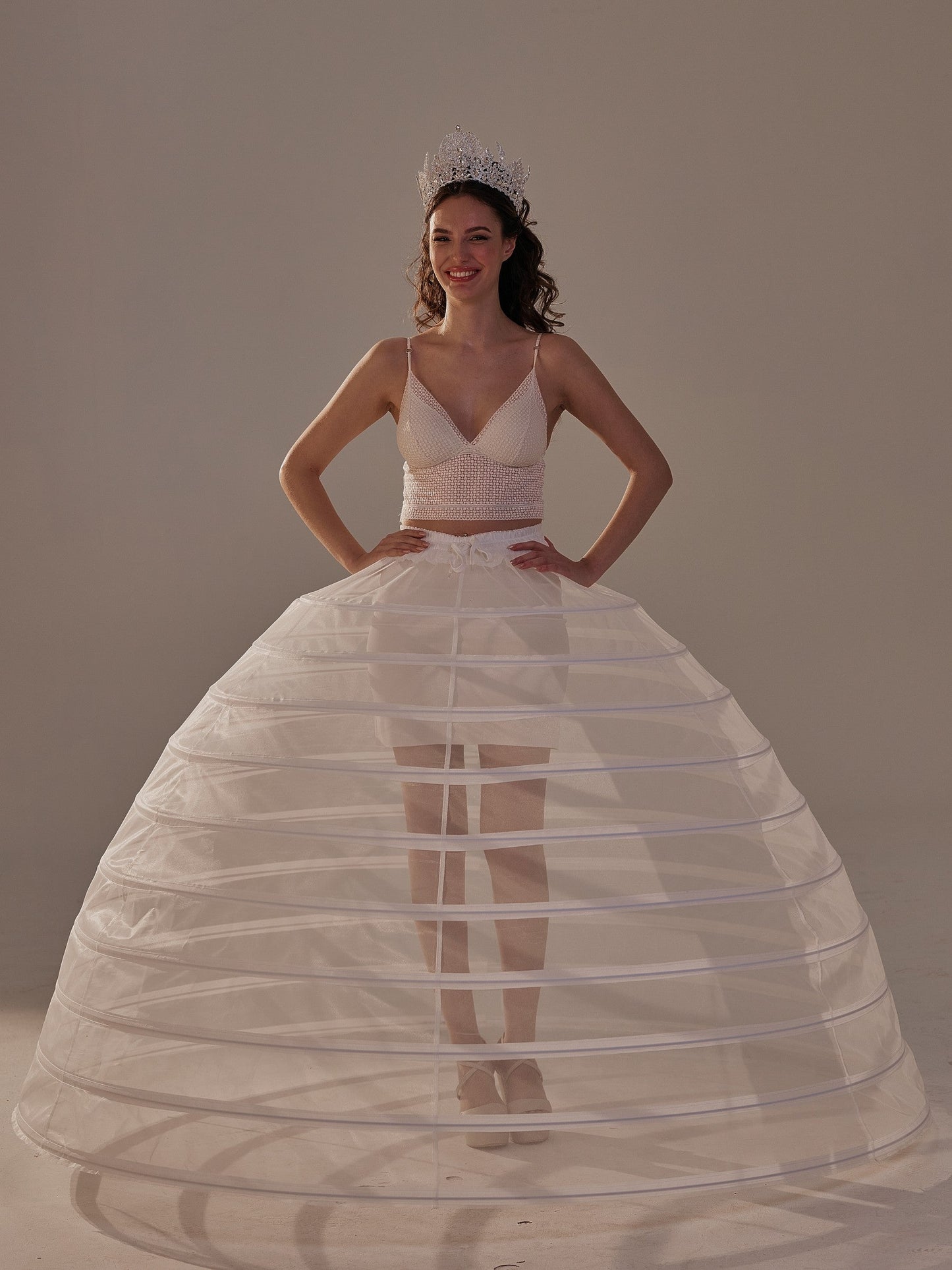 Crinoline Petticoat Skirt ,Hoop Skirt for Ball Gown, Wedding & Quinceañera Underskirt