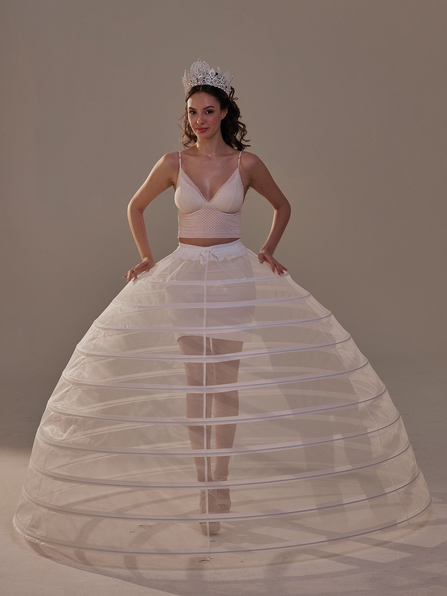 Crinoline Petticoat Skirt ,Hoop Skirt for Ball Gown, Wedding & Quinceañera Underskirt
