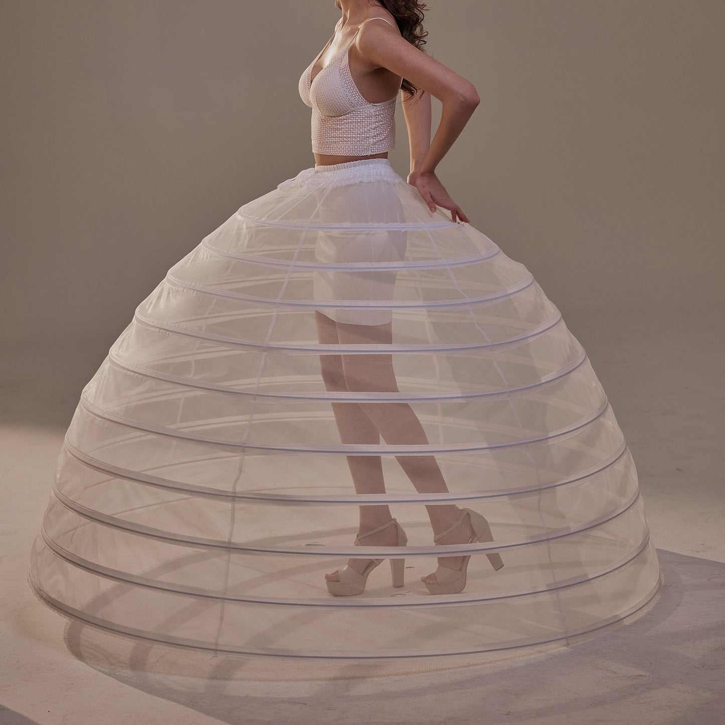 Crinoline Petticoat Skirt ,Hoop Skirt for Ball Gown, Wedding & Quinceañera Underskirt