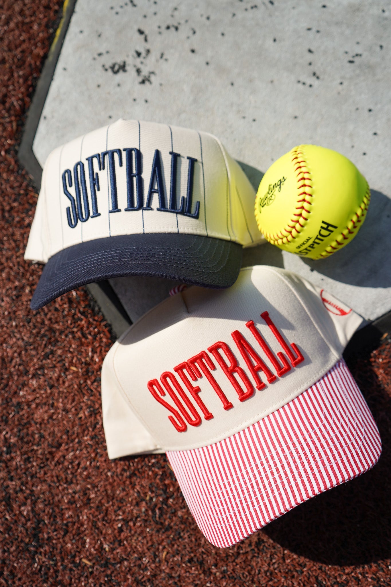 Softball - Striped Trucker Hat