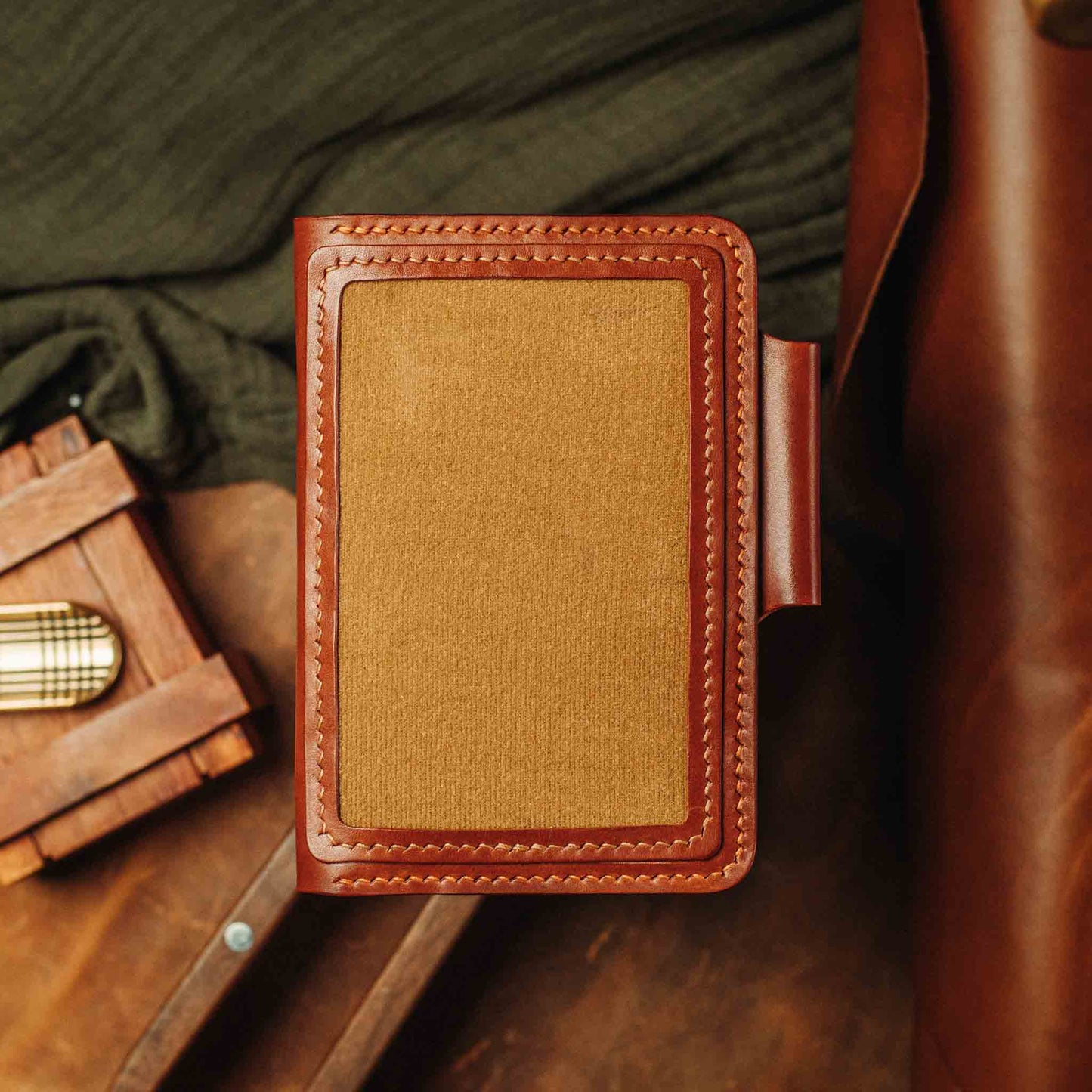 Pirate Goods Quartermaster v2 Passport Wallet – Leather Travel EDC Organizer with Velcro Panel & Field Notes Holder