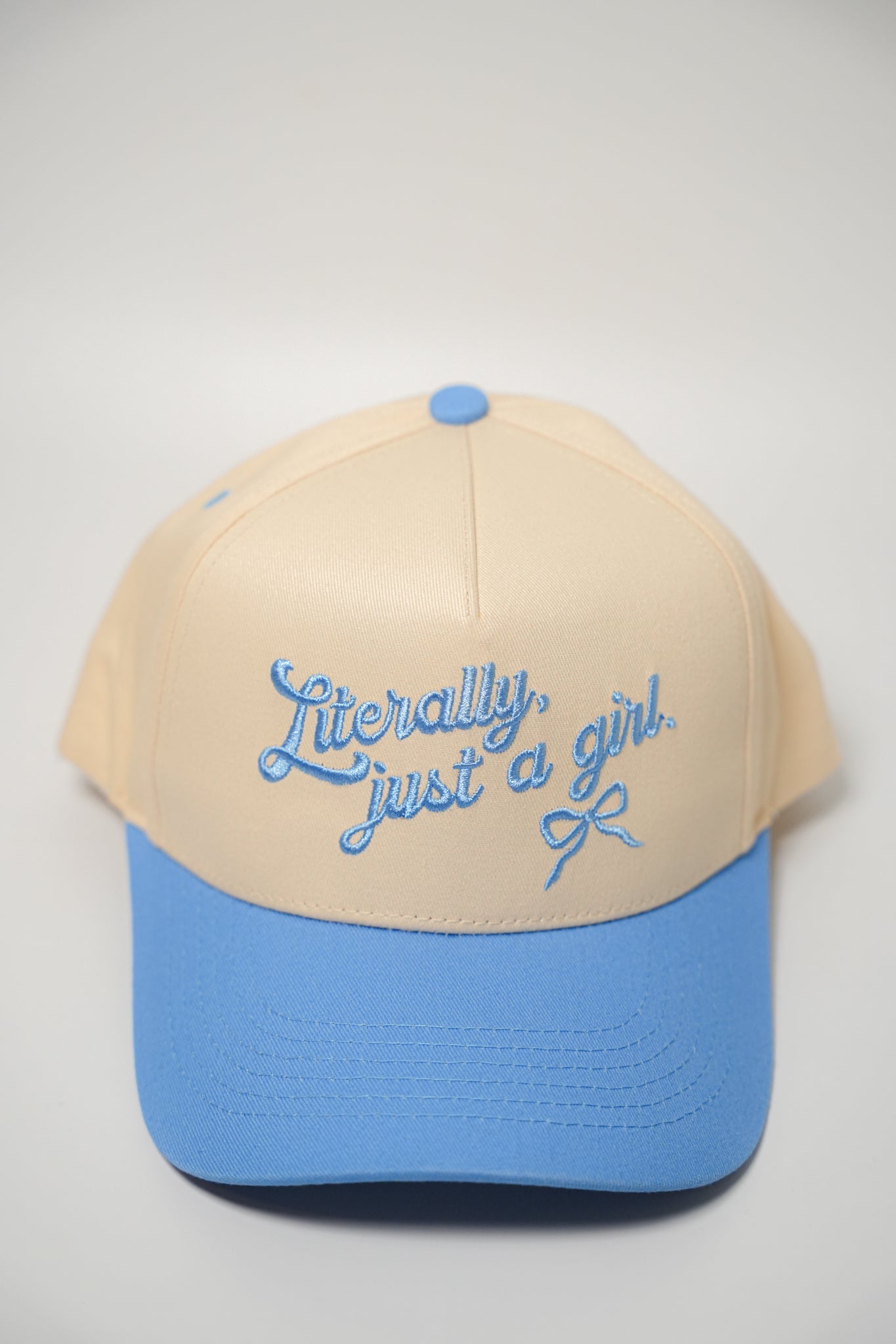 LITERALLY JUST A GIRL CANVAS CAP