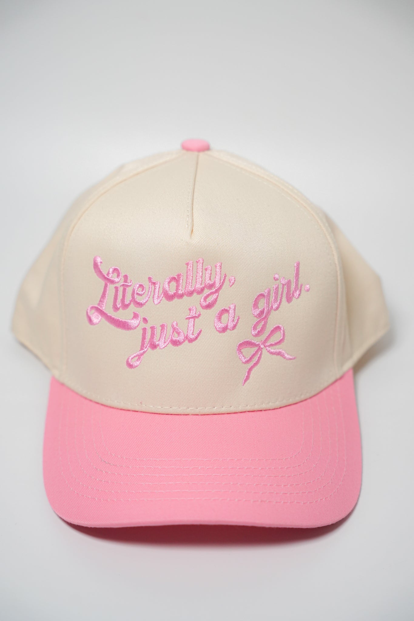 LITERALLY JUST A GIRL CANVAS CAP