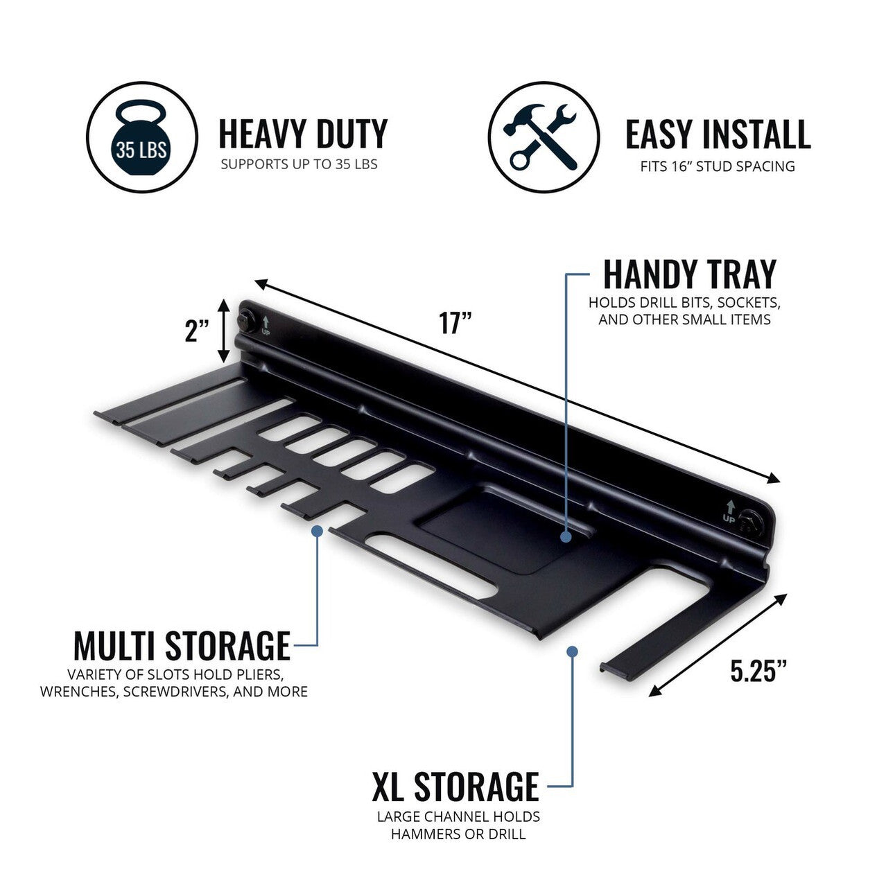 E-Tool Hand Tool Organizer | Holds 35 lbs