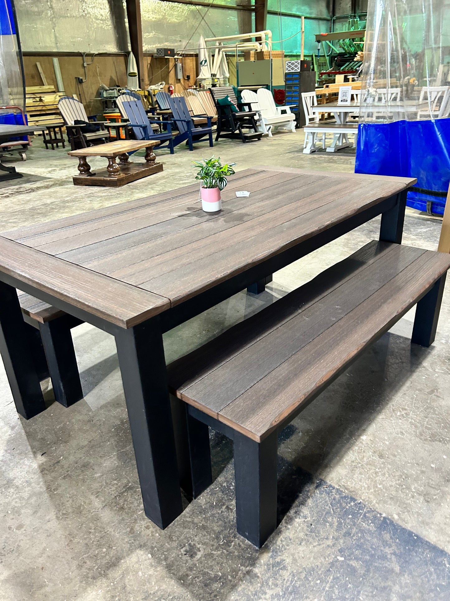 Post Leg Outdoor Dining Table