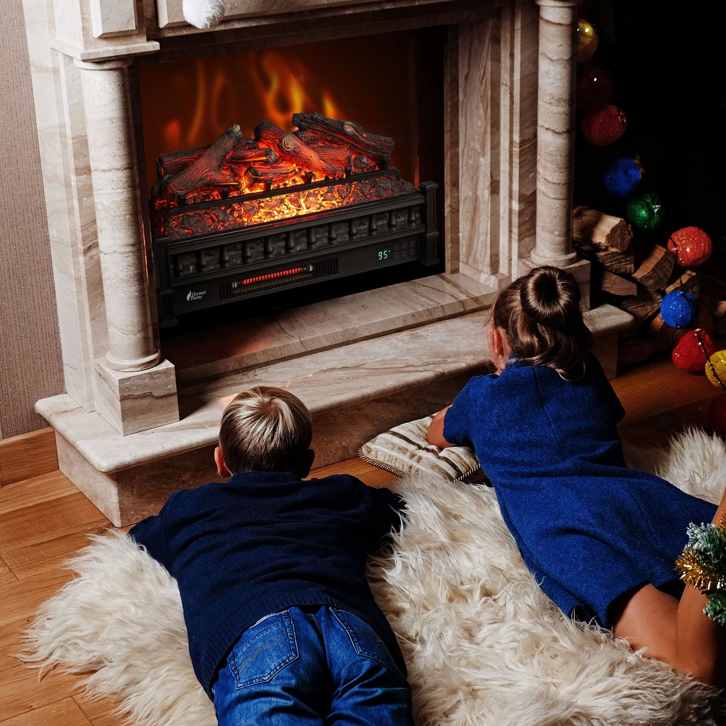 Eternal Flame EF26-LG Smart Electric Fireplace Logs, WiFi Enabled