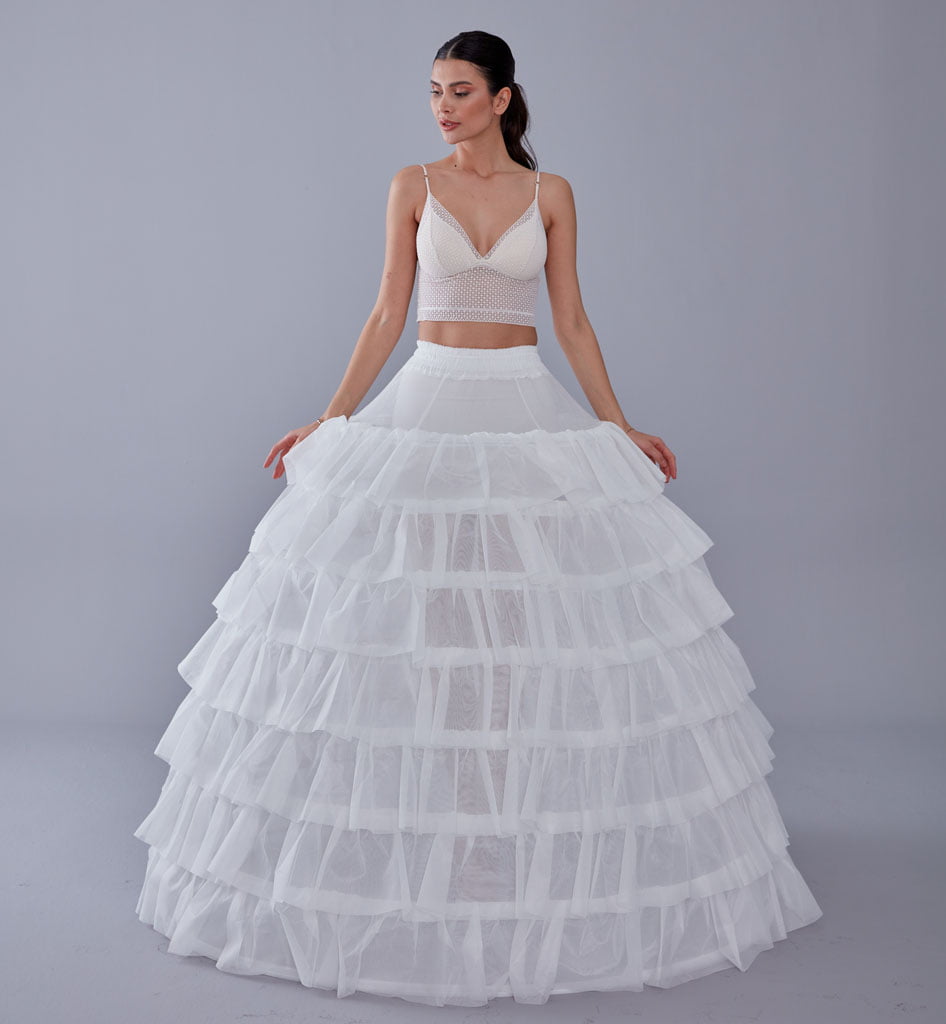 Wedding Dress with Underskirt-Quinceanera Dress Petticoat-Bridal Ball Gown Crinoline