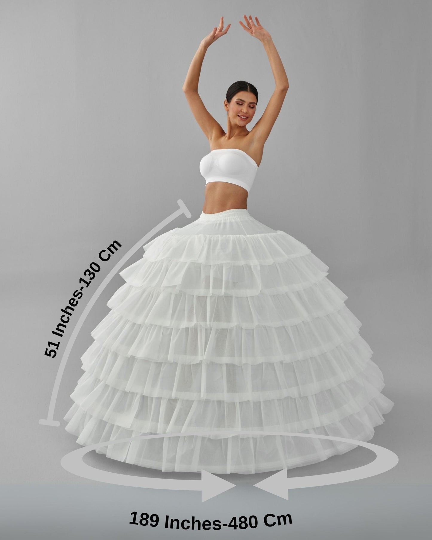 Simple Wedding Dresses Ball Gown Crinoline Skirt -Quinceanera Petticoat Skirt