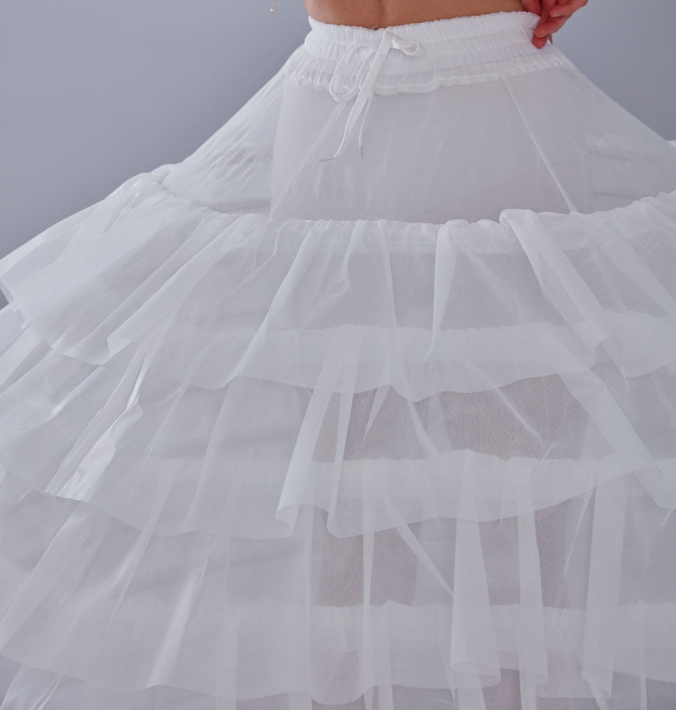 White Petticoat for Wedding Dress, 10 Hoop Bridal Underskirt, Ball Gown Crinoline, Plus Size Petticoat for Prom & Costume